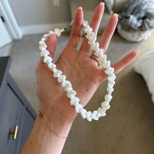 White Beaded Necklace